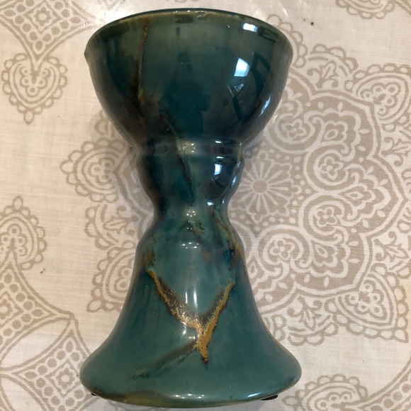 Hand glazed candle holder 7” - Picture 2 of 7